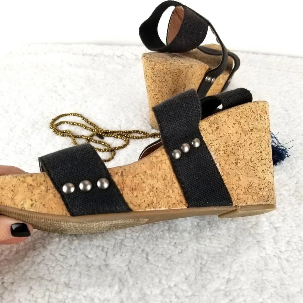 LUCKY BRAND Womens sz 8《276》Merinah‎ wedge cork heels